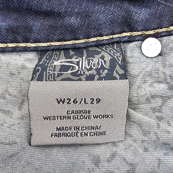 Silver jeans Co Womans size W26/L29 Suki Mid Flap Skinny Denim Blue Jeans Y2K - Picture 7 of 9